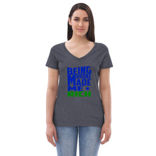 Load image into Gallery viewer, Women’s recycled v-neck t-shirt