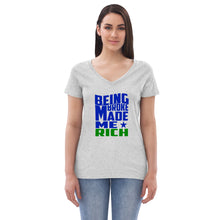 Load image into Gallery viewer, Women’s recycled v-neck t-shirt