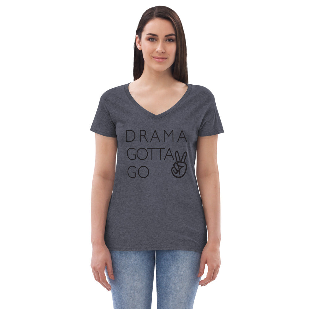 Women’s Drama Gotta Go recycled v-neck t-shirt