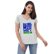 Load image into Gallery viewer, Women’s recycled v-neck t-shirt
